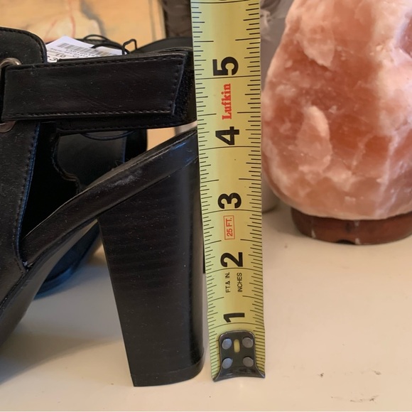 NWT- open toe shoes sandals black size 10 - Picture 3 of 6